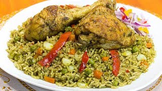ARROZ CON POLLO | RECETA PERUANA | EXQUISITO | Sazón y Corazón