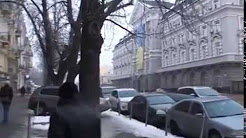 Флаг США, на здании СБУ в Киеве