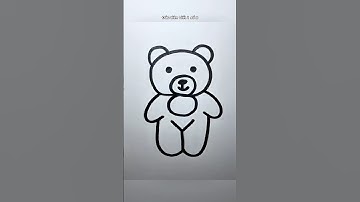 Cách vẽ gấu bông bắt đầu từ 1 số 8 🧸 #thienmink1 #artist #drawing #gaubong #vetranh #shorts