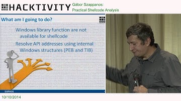 Gábor Szappanos - Practical Shellcode Analysis