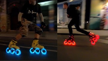 Luminous 3x110mm Blue(glow)/Red -City Skating Belgrade/Gradska voznja rolera(Svetleci tockici)