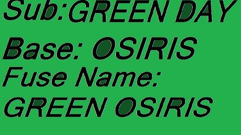 {Project Jojo}Green Osiris Showcase (Read the Description)