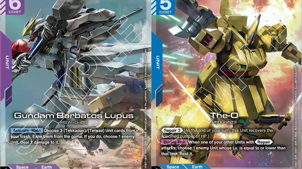 P/BL Barbatos Rush vs. BL/W The-O Blockers | Gundam Card Game Locals Gameplay