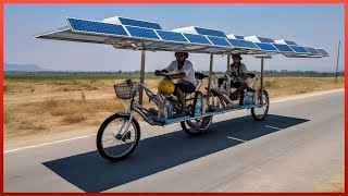 Мужчина строит 7-местный велосипед-автобус на солнечной энергии | by @homemadecreativee