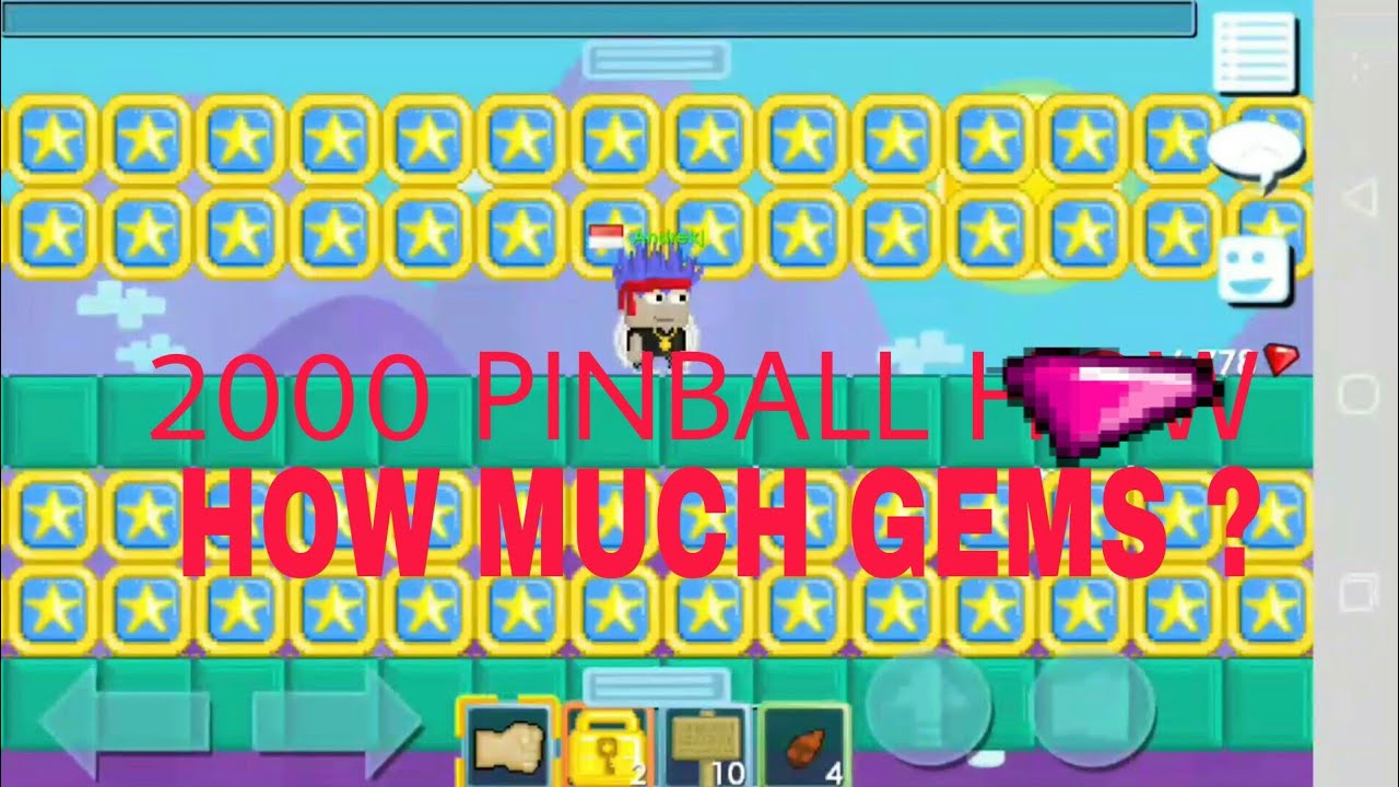 Growtopia How Much Gems From 2000 Pinball Block ? YouTube