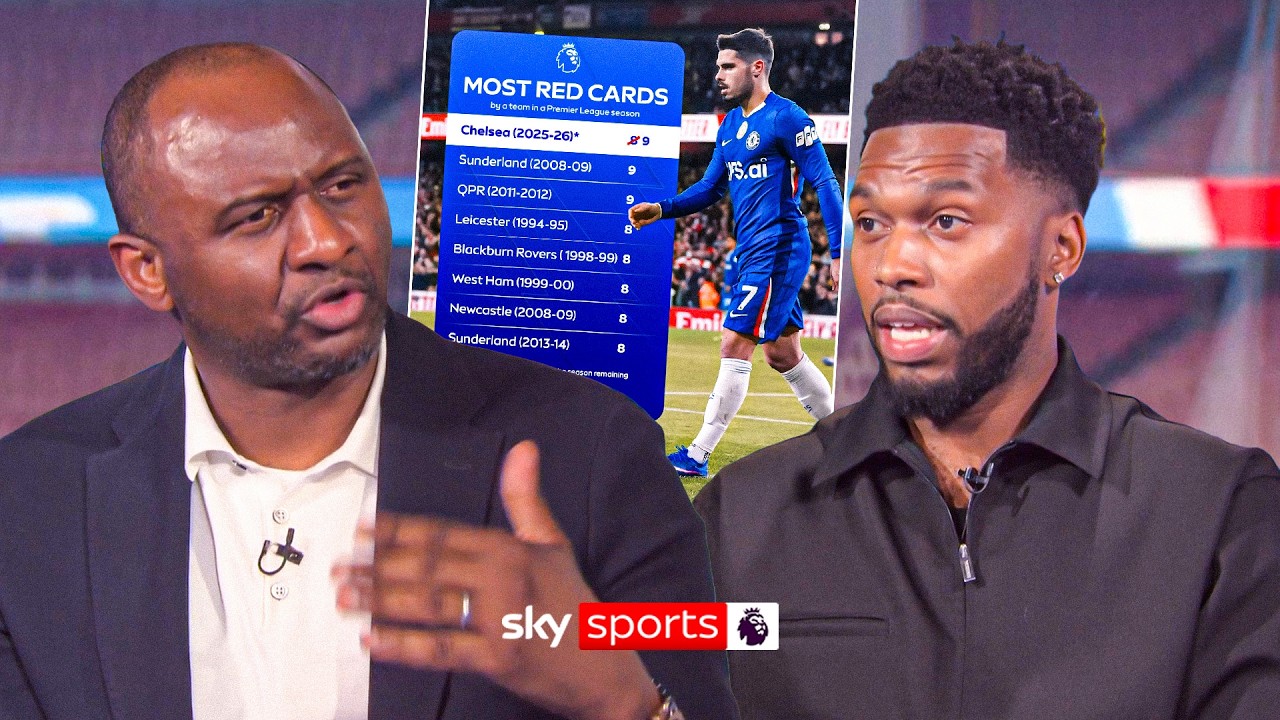 Is there a disciplinary problem at Chelsea? 😬 Vieira & Sturridge react to the Blues’ red card record