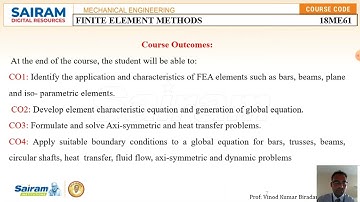 Lecture Video 1 18ME61 Module1 Introduction to FEM  Dr. Vinod Biradar