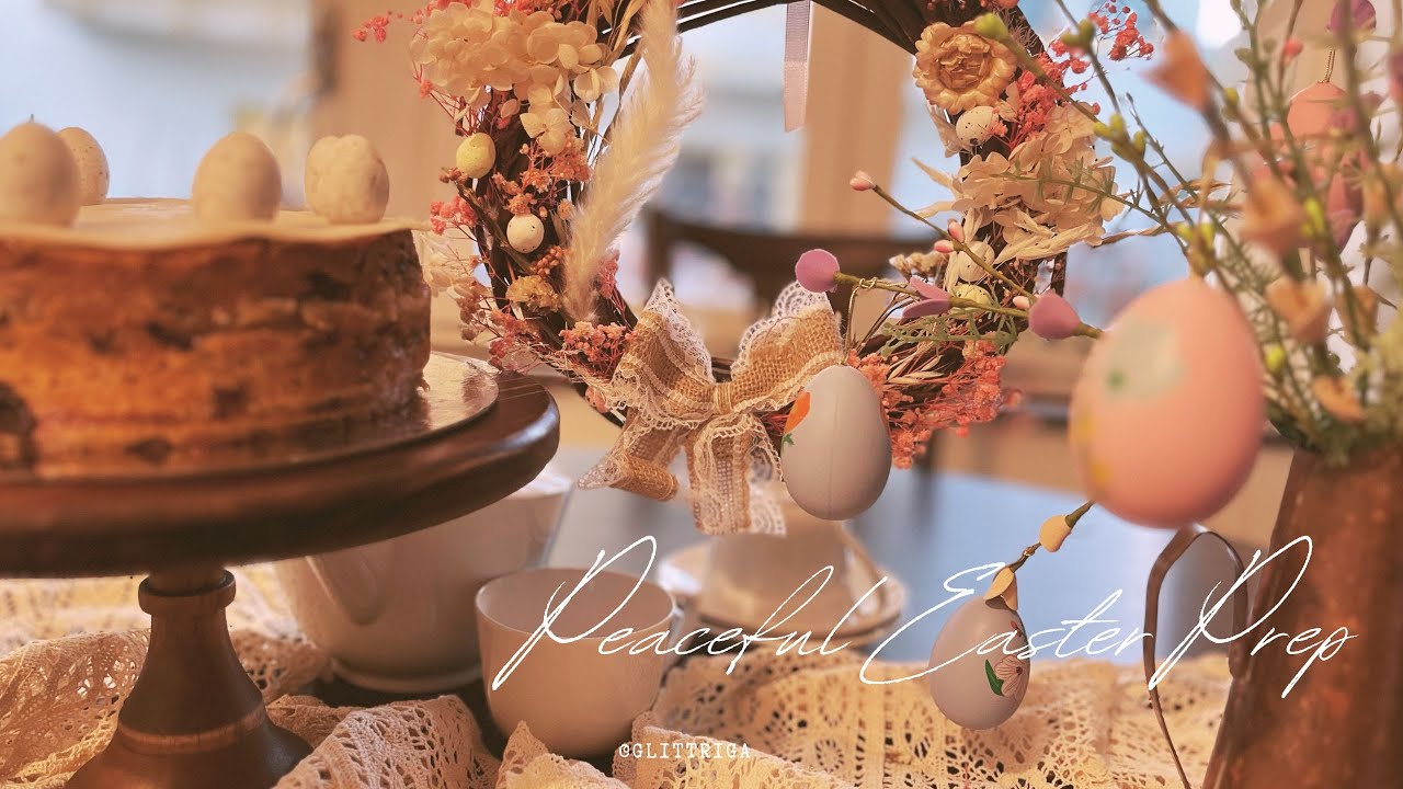 🌷 A Cozy Spring Day in Sweden! Easter DIY Dried Flower Wreath & Simnel Cake