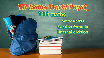 11th maths section formula for internal division