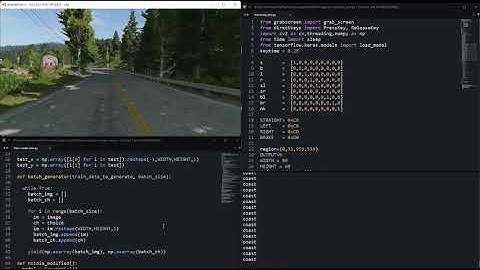 Self driving car in Beam NG | Machine learning | Python