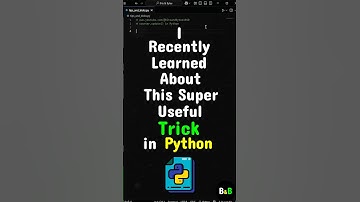 I Recently Learned About This Useful Trick In Python #python #coding #programming