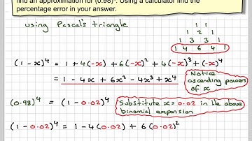 Using a binomial expansion to approximate a power