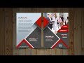 Two Fold Brochure Design | In Photoshop cc tutorial | Red and Gray