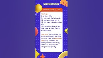 TOEIC Reading part 5 #13 có giải thích chi tiết #toeictrainingtest #part5