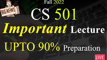 CS501 Final Term Important Lecture Fall 2022 | 100% Preparation |Score A Grade In Exams | VU Mentor