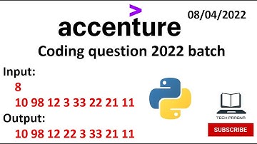 Accenture coding question 2022batch