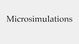 How To Pronounce Microsimulations