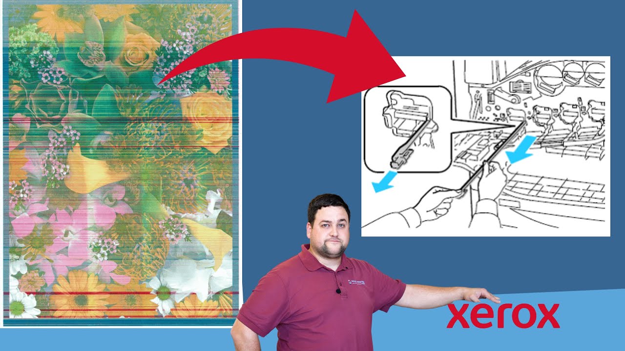 How to fix white lines when printing - cleaning printhead on Xerox
