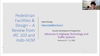 Pedestrian Facilities IRC 103 & IndoHCM a Review