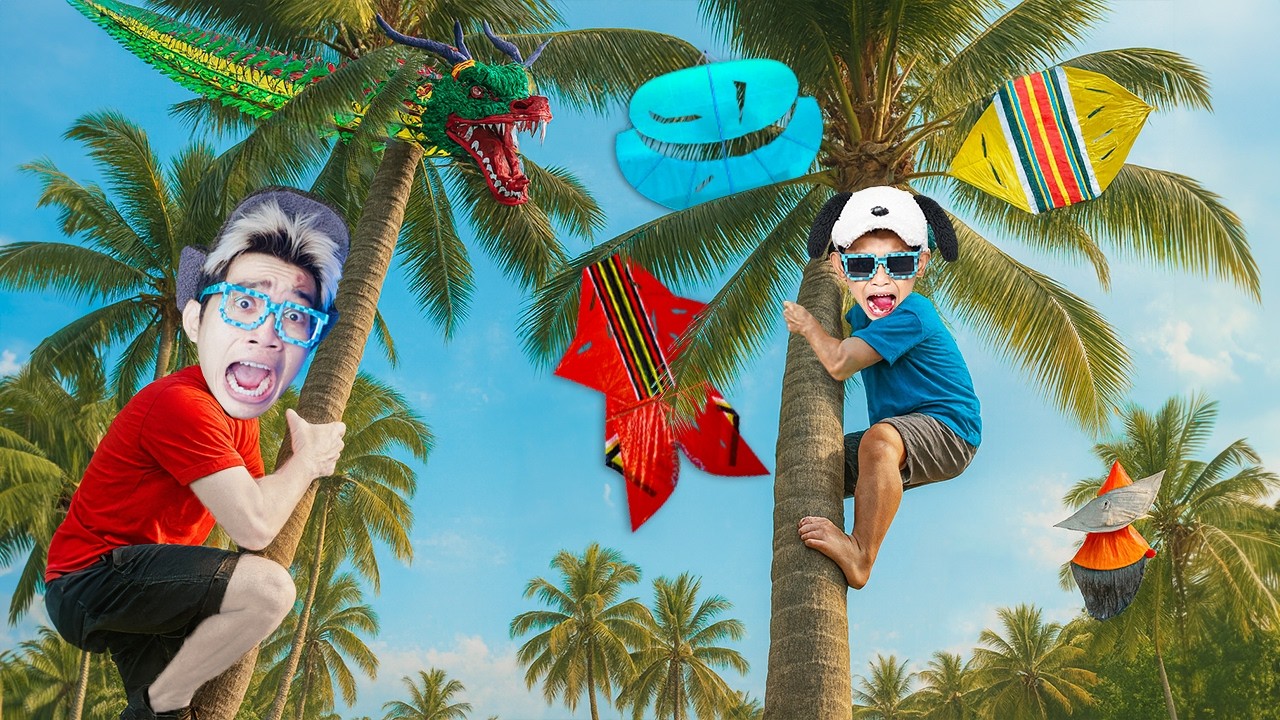 Berburu Layangan GIGAS di Atas Pohon Kelapa, Spot GACOR Layangan NAGA Langka!! Hampir JATUH!!!😱😱😱