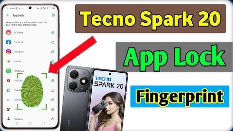 How To Lock Apps With Fingerprint In Tecno spark 20/Tecno spark 20 me App Lock Kaise lagaye
