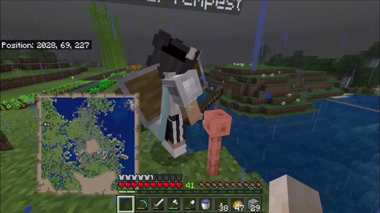 How to easily get struck by lightning [MINECRAFT STREAM HIGHLIGHTS] Part 5 YouTube