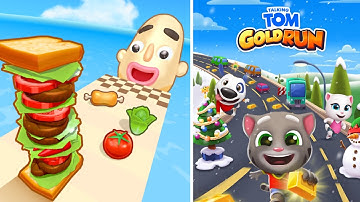 Tom Gold Run | Sandwich 🥪 Runner | Gameplay | Android | All Level Gameplay | Run Games