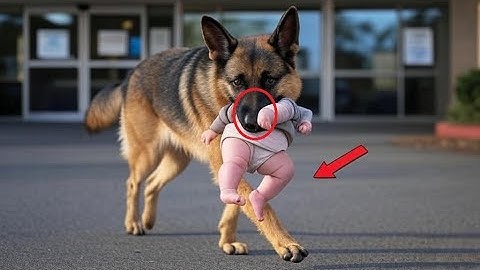 K9 Brings a Lost Baby to the Hospital Entrance