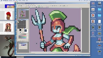 PIXEL ART TIME LAPSE #128 - Mermaid Warrior Character Design