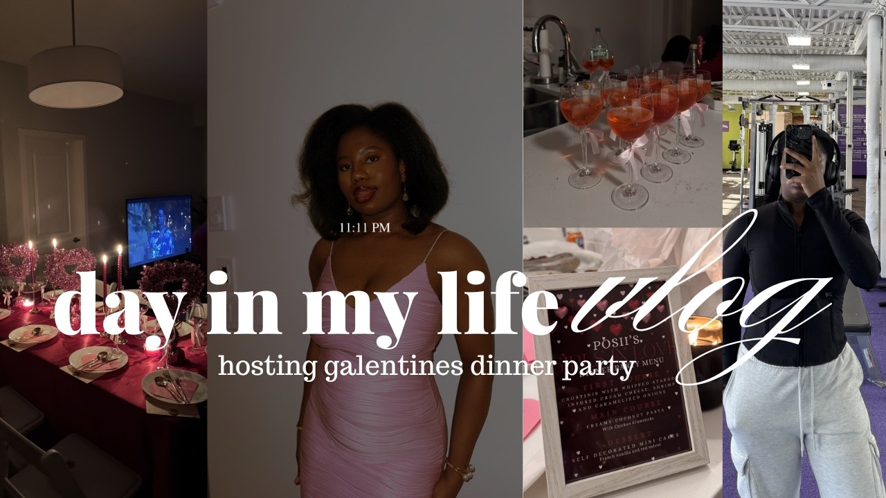 I hosted a galentines dinner party- WEEKLY VLOG