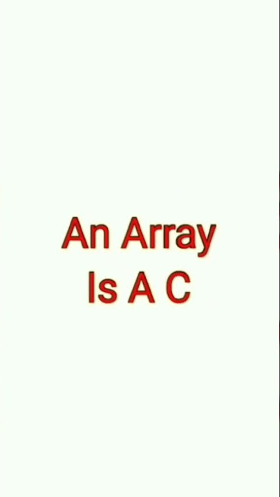 What Is Array|| Array In C || C Language