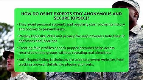 How Do OSINT Experts Stay Anonymous And Secure (OPSEC)? - Tactical Warfare Experts