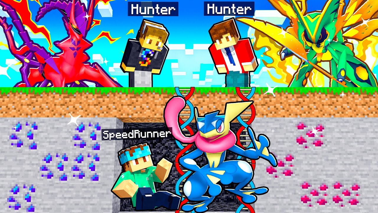 FUSION POKEMON Pixelmon MANHUNT In Minecraft! (Speedrunner Vs