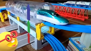 Plarail Tomy STACKING TUNNELS and BRIDGES! BULLET TRAINS! SHINKANSEN!
