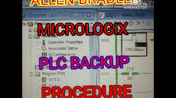 allen-bradley micrologix plc program backup procedure