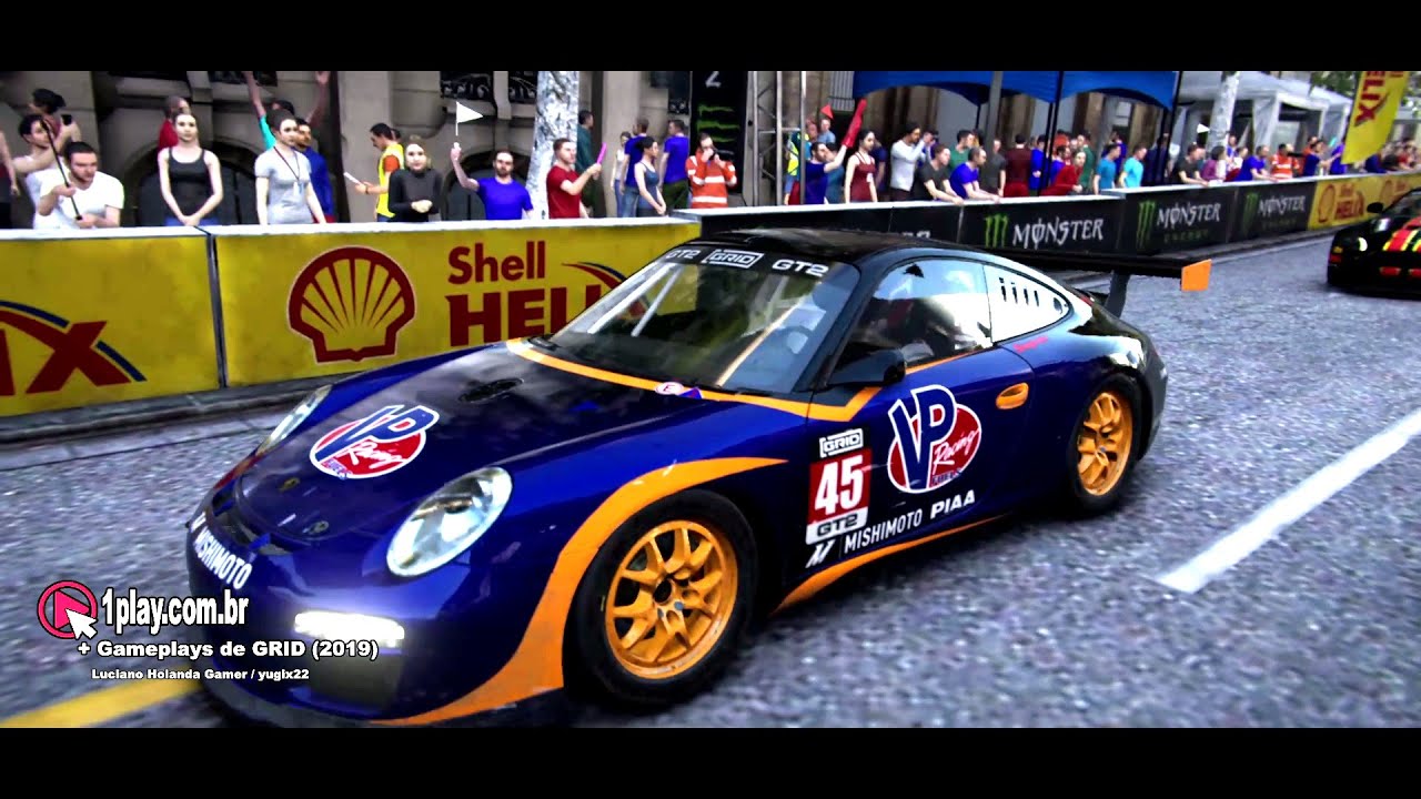 GRID (2019)! PORSHE 911 GT4 (MARINA GATE / BARCELONA [ ESPANHA ]) CORRIDA DE CIRCUITO DE RUA!