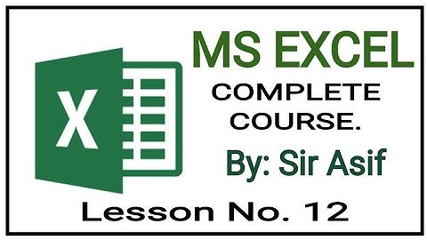 How to Insert, Delete, Hide and Un hide Row and Column in Excel in Urdu/Hindi-Class No 12