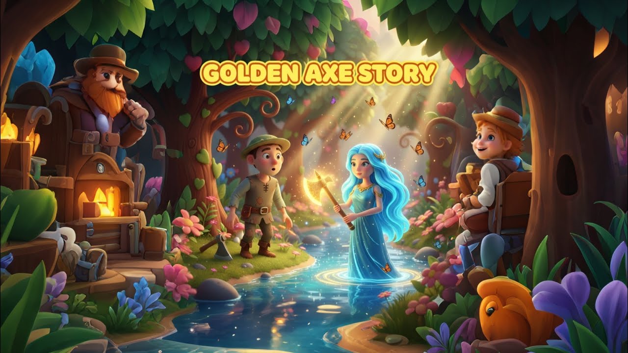 Golden Axe Story in Hindi | सोने की कुल्हाड़ी | Golden Axe Story | Hindi Kids Moral Story