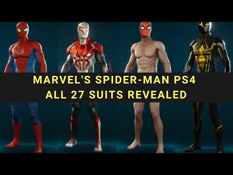 Marvel S Spider Man Ps4 All 27 Suits Revealed Find Out What - spider man advanced suit ps4 shirt roblox