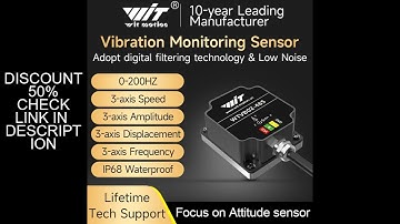 WitMotion WTVB02-485 3 xial Vibration Displacement+Speed+Amplitude IP68 Waterproof Sensor for Motor