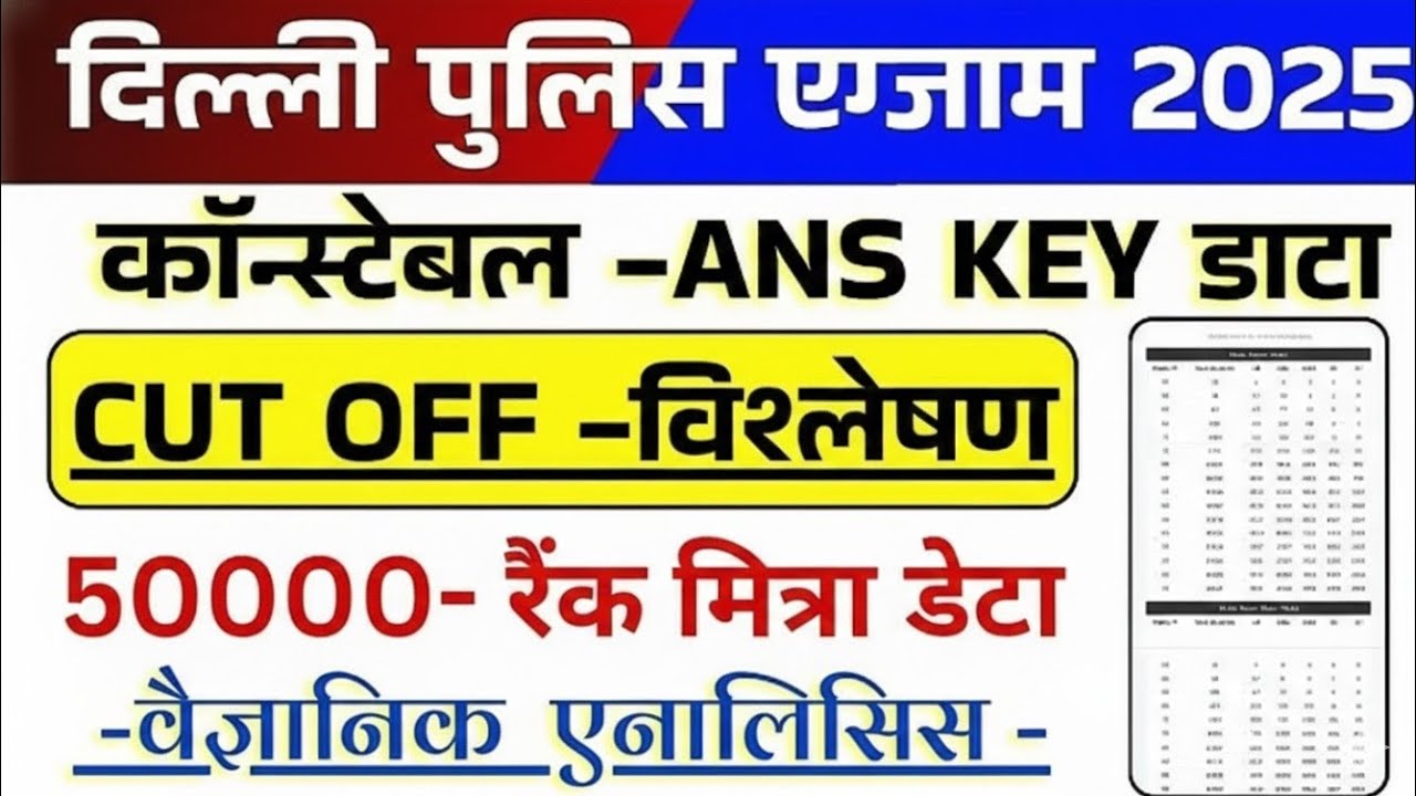 Delhi Police Constable Cut Off 2025 After Ans Key | Delhi Police Constable Expected Cut Off 2025