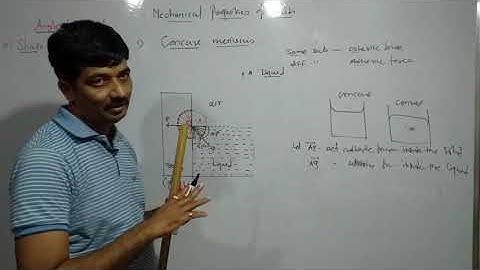 Mechanical Properties of Fluids # lecture no 18 #( Angle of contact )  Concave and Convex Meniscus