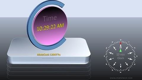 MatsClock 120077a - Free PowerPoint Digital Clock PPT