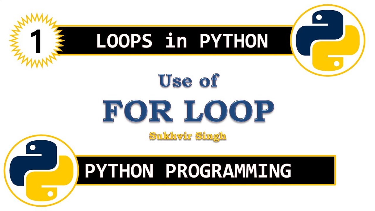 Loops in Python : Part 1 : FOR LOOP - YouTube