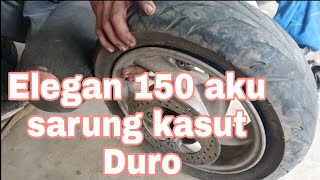 Elegan aku tukar kasut Duro 120/70/12 hari ni ...Kasut raya laa tu.