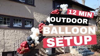 12min Setup | Balloon Garland Tutorial | Outdoors | How to | DIY