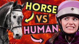 Horse VS Human! Who will win? This Esme