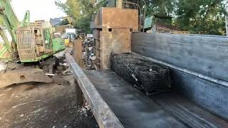 52 feet of scrap metal ready to be cut in king brother recycling center