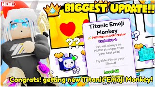 ⏰ FACE REVEAL!! 😍 + BIGGEST UPDATE EVER UPDATE 5 IS NOW HERE! *NEW TITANIC* 🐒  Pet Simulator 99 LIVE