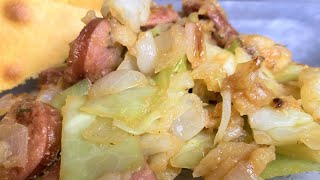 How To Make Cabbage With Potatoes And Sausage | Fried Cabbage